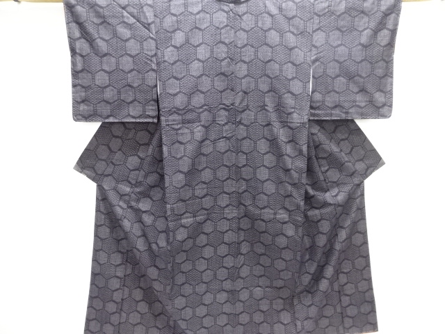 JAPANESE KIMONO / UNUSED / YUKI TSUMUGI / WOVEN KIKKO